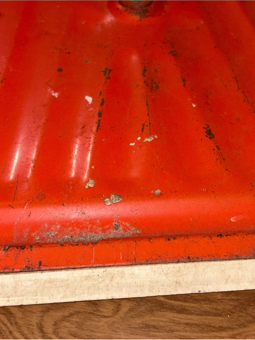 Vintage Red Metal Wall-Mount Dustpan Decor JV Reed MCM decor
